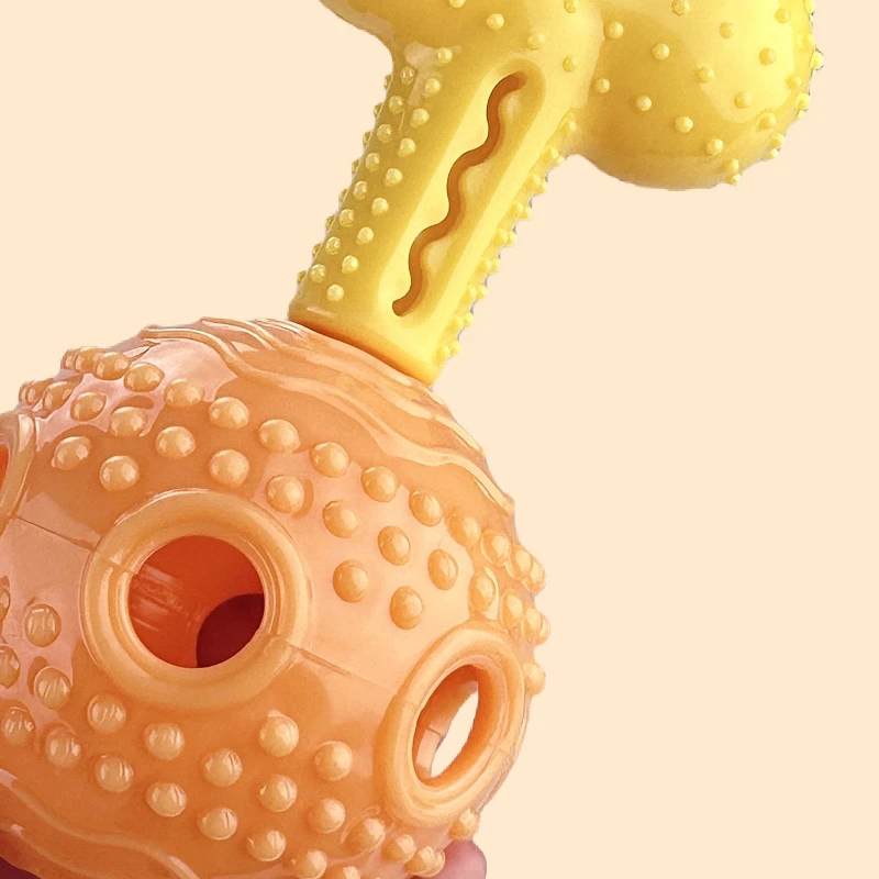 Juguetes para perros, juguetes de limpieza de dientes de goma suave para mascotas, juguetes para moler perros pequeños y medianos, juguete para masticar pollo para perros, juguete para fugas de alimentos - imagen 2