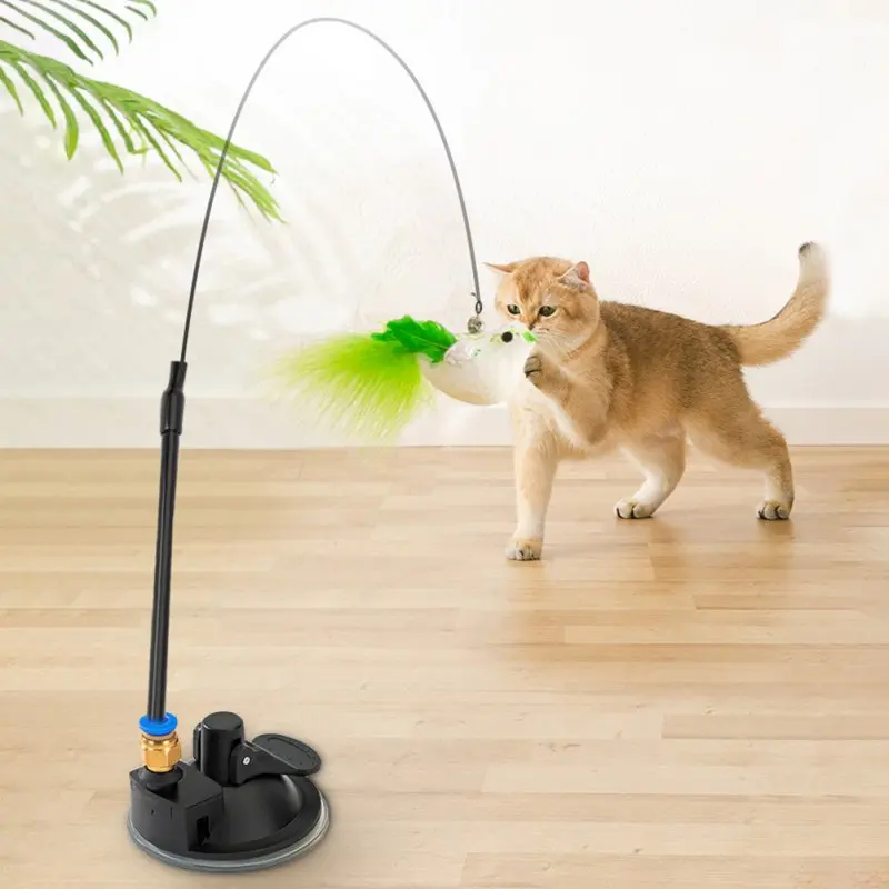 Juguete interactivo para gato, varita Teaser de simulación divertida, pluma, pájaro con campana, palo para gatito, suministros para gato - imagen 2