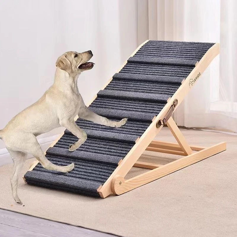Rampa plegable para perros, sofá cama, rampas grandes de madera para perros, sofá pequeño, rampas ajustables portátiles para mascotas, escalera de escalada, suministros para mascotas