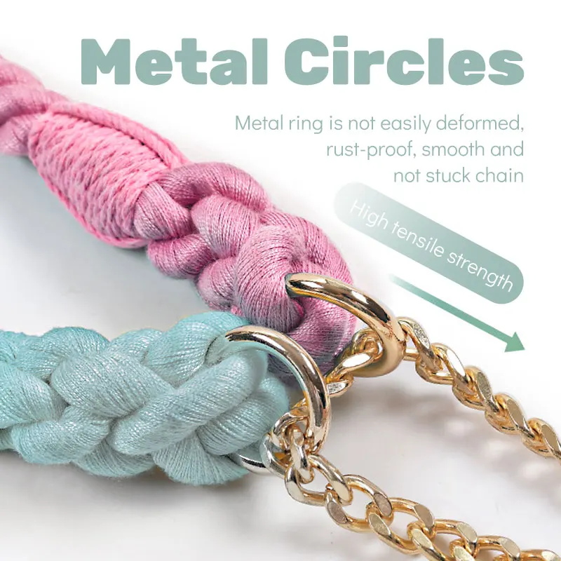 Juego de Collar y correa multifuncionales para perro, cadena antichoke para mascotas, correa para caminar, tracción para entrenamiento de perros pequeños, medianos y grandes - imagen 5