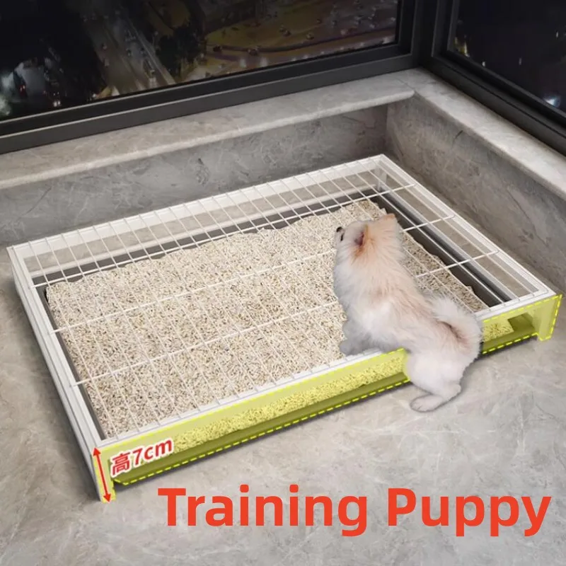 Caja de arena de acero inoxidable para perros, inodoro lavable para entrenamiento de cachorros, Herramientas de limpieza, suministros para mascotas - imagen 5