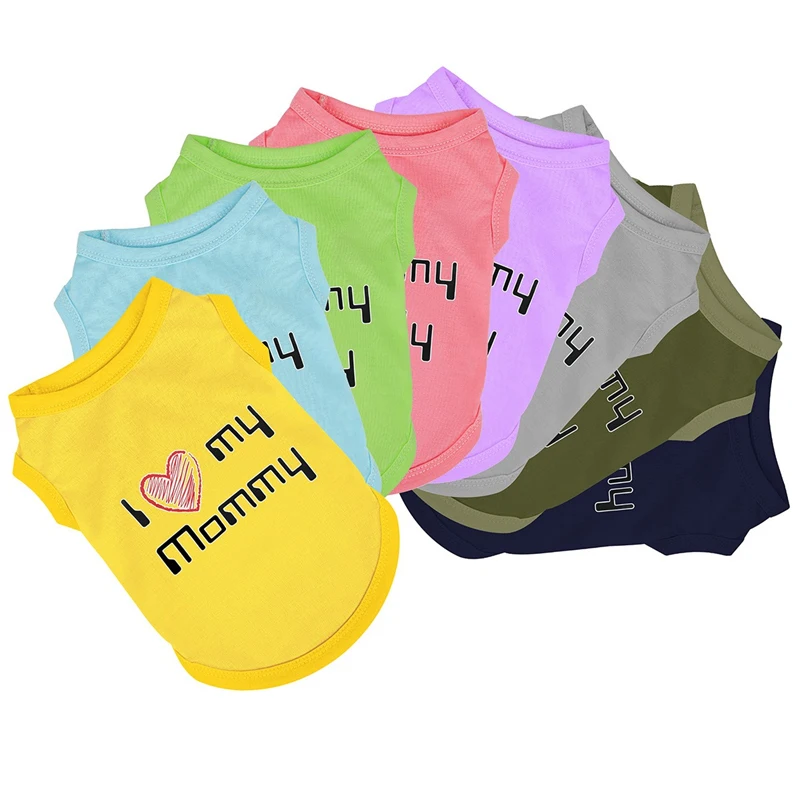 Chaleco transpirable con estampado para perros pequeños y medianos, ropa Unisex de algodón suave para mascotas York, monos ligeros y sólidos para gatitos, primavera y verano