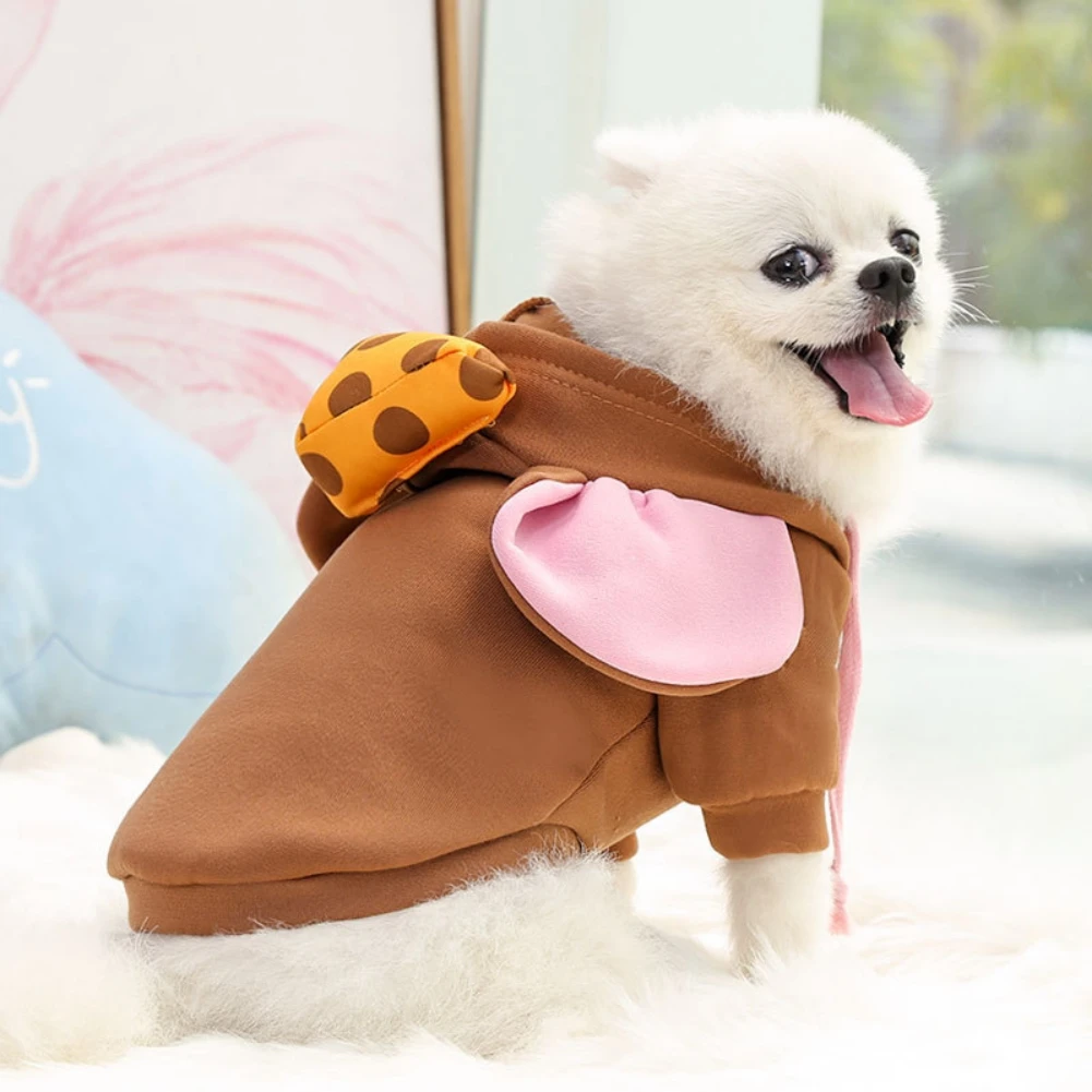 Disfraz de ratón para perro, ropa para mascotas, disfraz de Cosplay para fiesta, Sudadera con capucha para perros pequeños, gatos, abrigo para cachorros, suéter con capucha - imagen 4