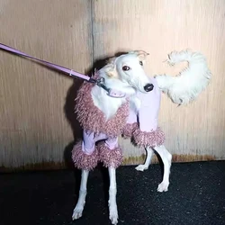 Vestido rosa para perros Whippet y Terrier – Cálido otoño e invierno