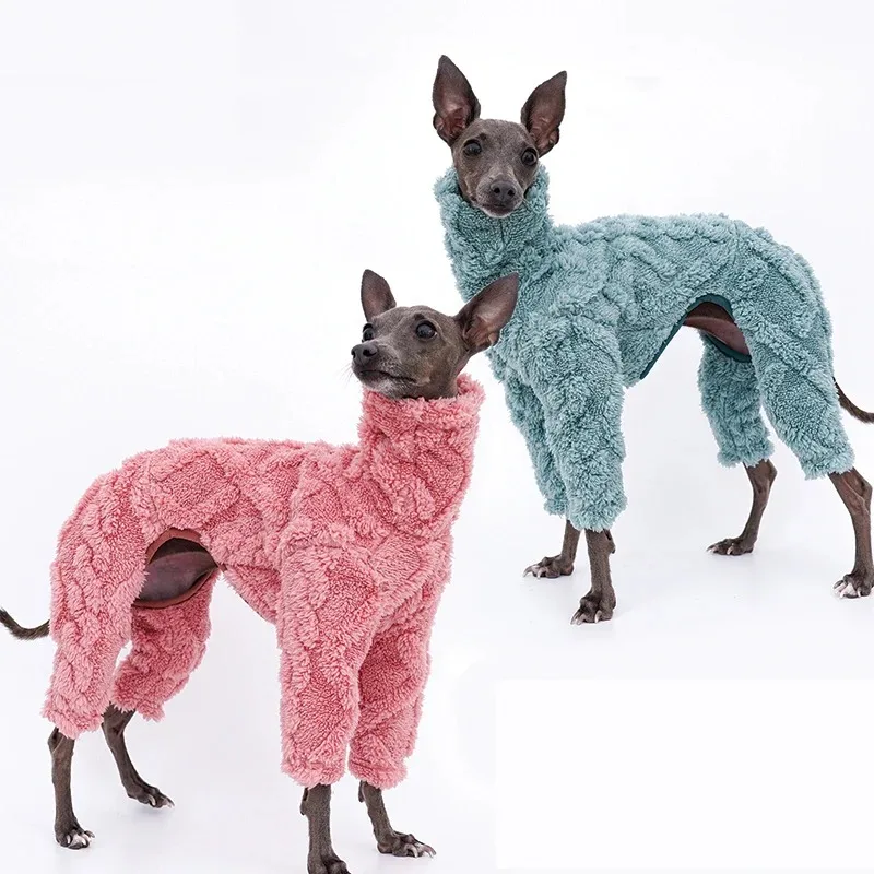 Ropa para perros, ropa cálida de invierno para galgo italiano, ropa Polar de lana para Whippet, ropa Lingtons de cuello alto, ropa cálida para perros - imagen 3