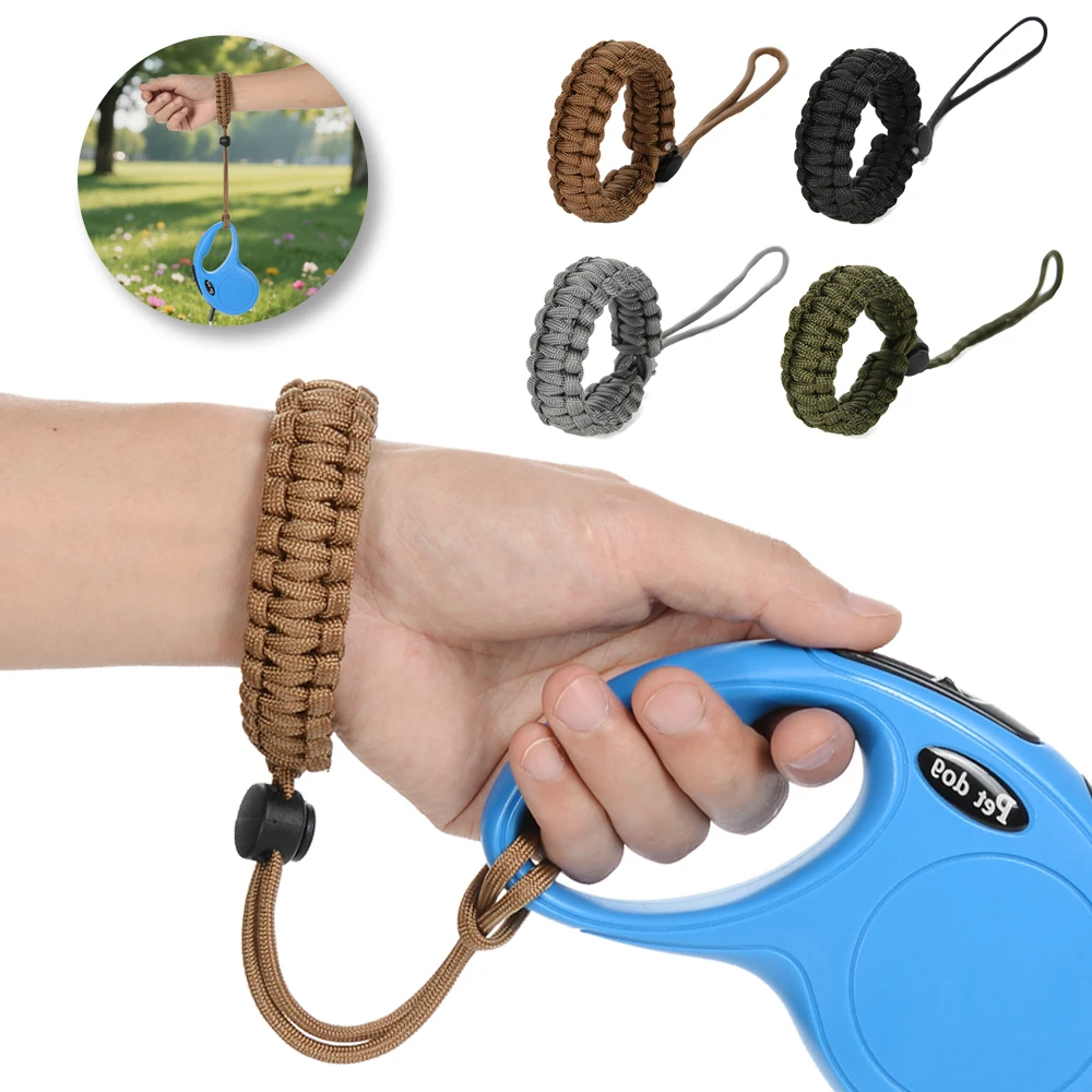 Correa de perro manos libres, correa de muñeca anticaída, pulsera ajustable para cuerda de tracción retráctil para cachorros, accesorios para Chihuahua Yorkie