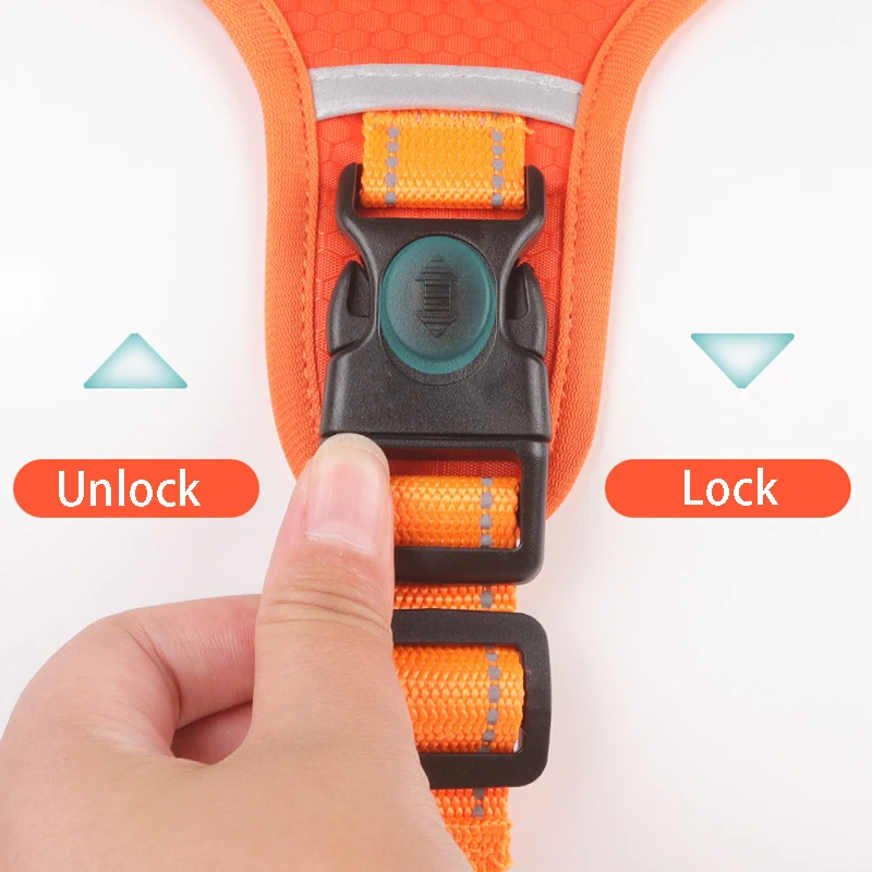 Arnés Ajustable sin Tirones con Chaleco Reflectante para Perros Medianos y Grandes - imagen 3