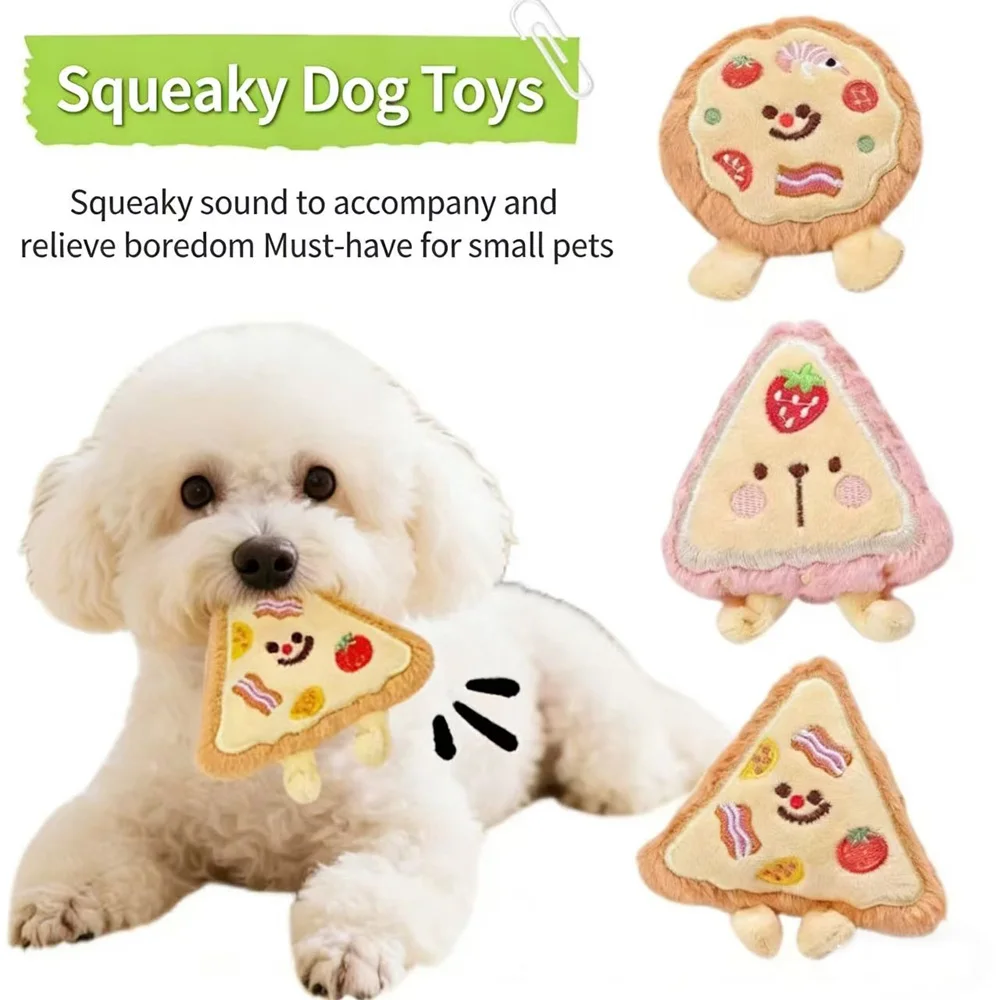 Juguete peluche pizza perros – Alivio ansiedad aburrimiento pequeños - imagen 2