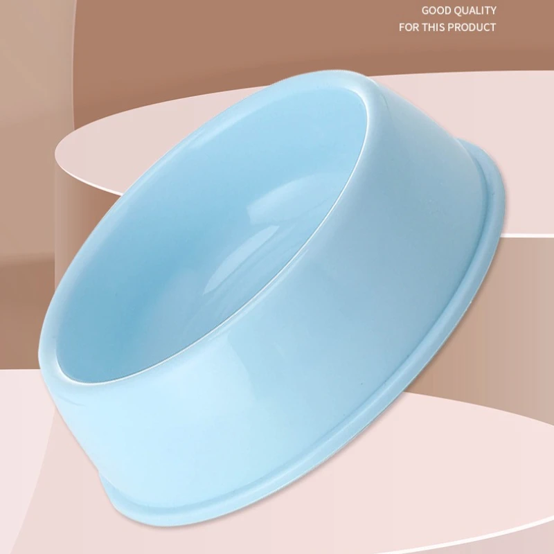 Cuenco elevado para perros y gatos - 45 °   Plato de agua de plástico para aliviar el cuello, alimentador grueso duradero para mascotas pequeñas y medianas, colores dulces - imagen 5