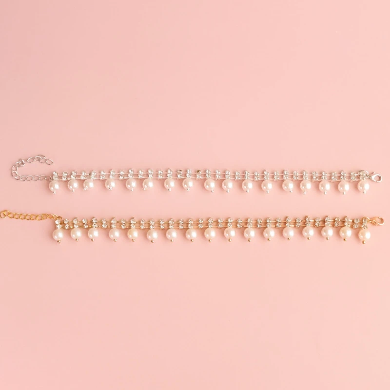 Collar de cadena de oro plateado para mascotas, accesorios de cuello para gatos, Princesa, perla, cumpleaños, diseñador de lujo, joyería ajustable para perros York - imagen 5