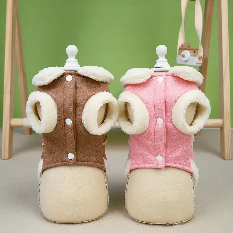 Chaqueta de algodón para perros de invierno, ropa cálida para perros pequeños y medianos, abrigo para cachorros, Bulldog Francés, Chihuahua, caniche - imagen 3