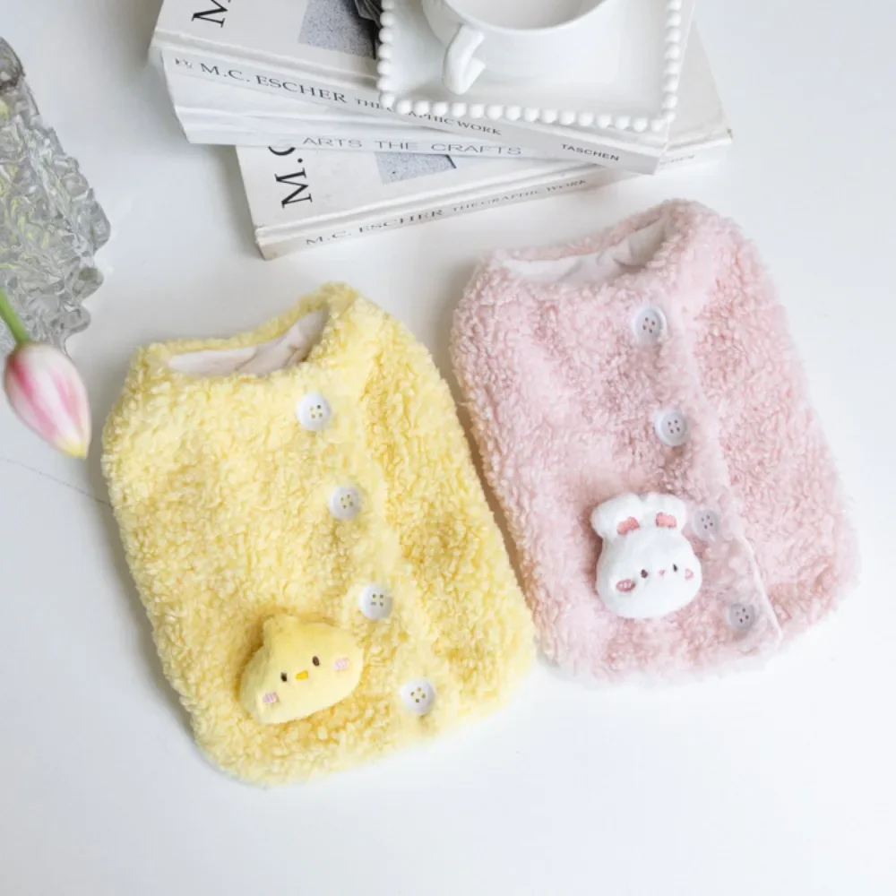 Ropa gruesa de felpa cálida para perros, abrigo de piel de cordero, ropa para gatos y perros, ropa para perros pequeños y cachorros, otoño e invierno - imagen 5