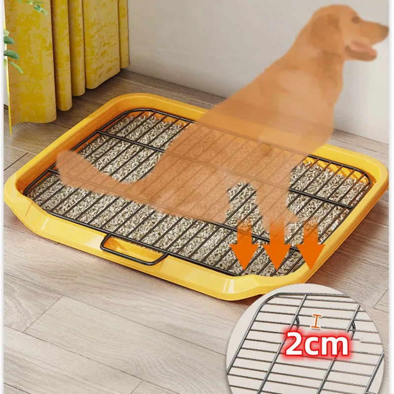Inodoro de Interior para perros, caja de arena de acero inoxidable, antisalpicaduras, herramientas de limpieza, suministros para mascotas - imagen 2
