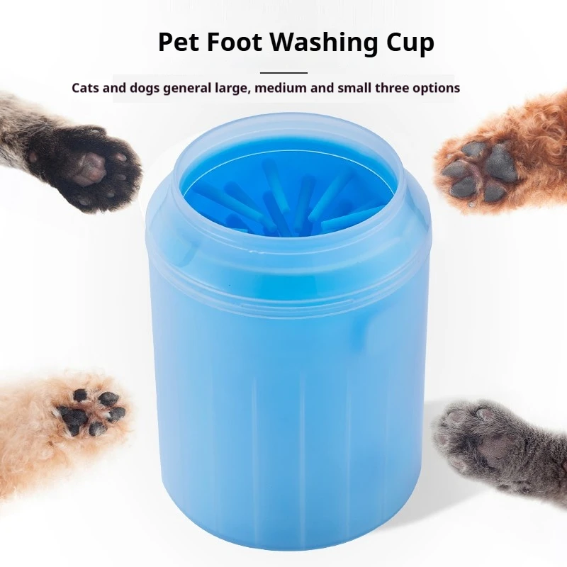 Limpiador de patas portátil para mascotas, cepillo de silicona suave, limpiador de pies para perros y gatos, taza de limpieza fácil de usar, duradero, ligero e impermeable - imagen 2