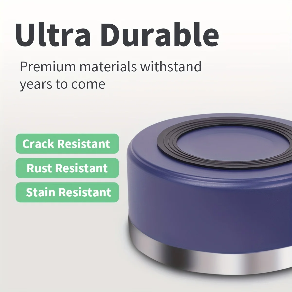 Cuenco Premium para perros, cuenco elegante de gran capacidad para mascotas, diseño de acero inoxidable grueso de doble capa con alfombrilla antideslizante para gatos y perros - imagen 3