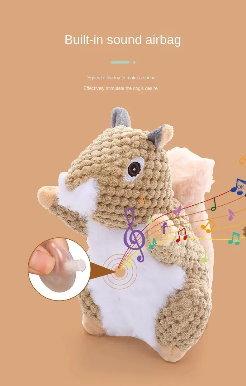 Divertido ardilla Koala perro de peluche juguetes chirriantes perros pequeños y grandes interactivos - imagen 5