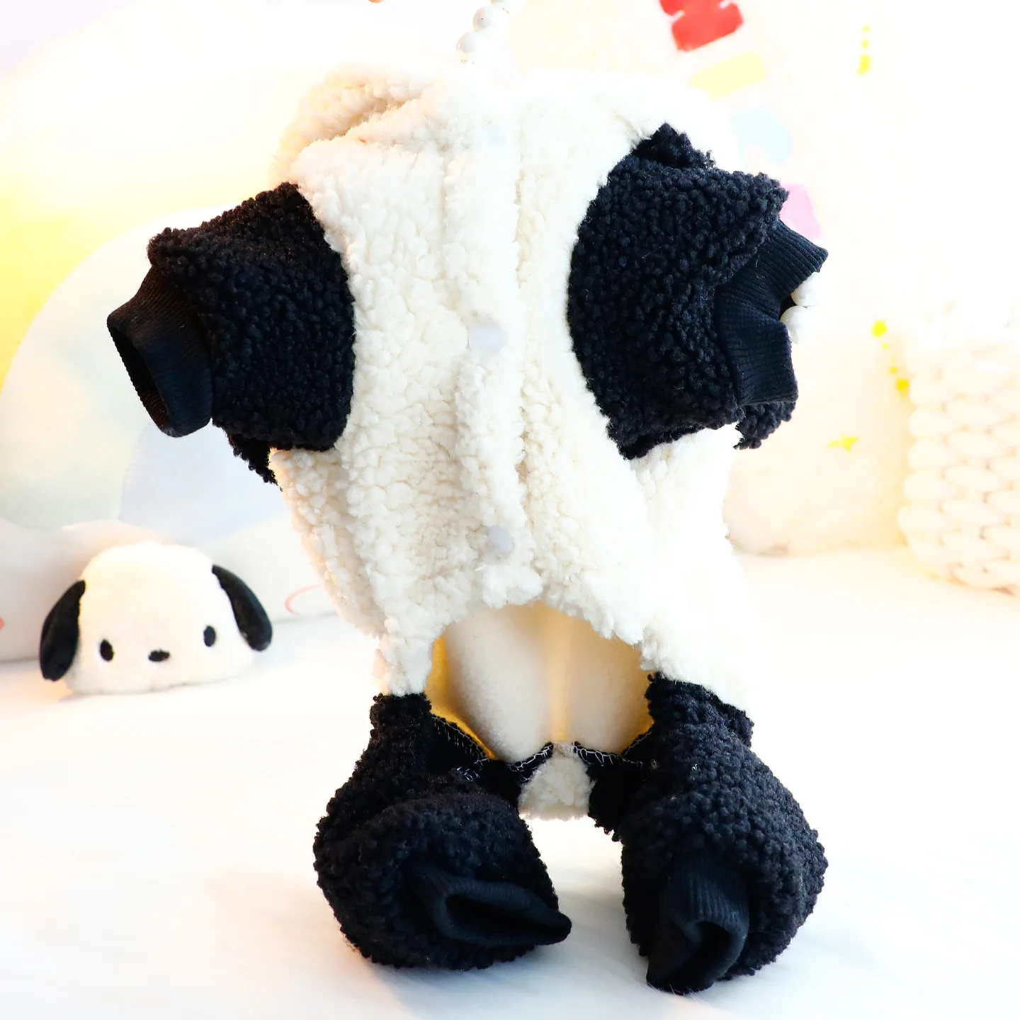 Ropa para perros Otoño e Invierno Grueso Lindo Fubao Panda Tracción Body Suit Perros Pequeños Productos para Mascotas - imagen 4