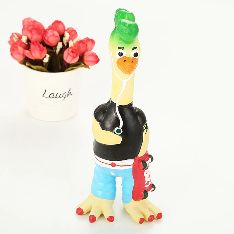 Juguetes vocales de látex para mascotas, juguetes interactivos divertidos para lanzar, masticar, Entrenamiento Educativo, accesorios para perros - imagen 4