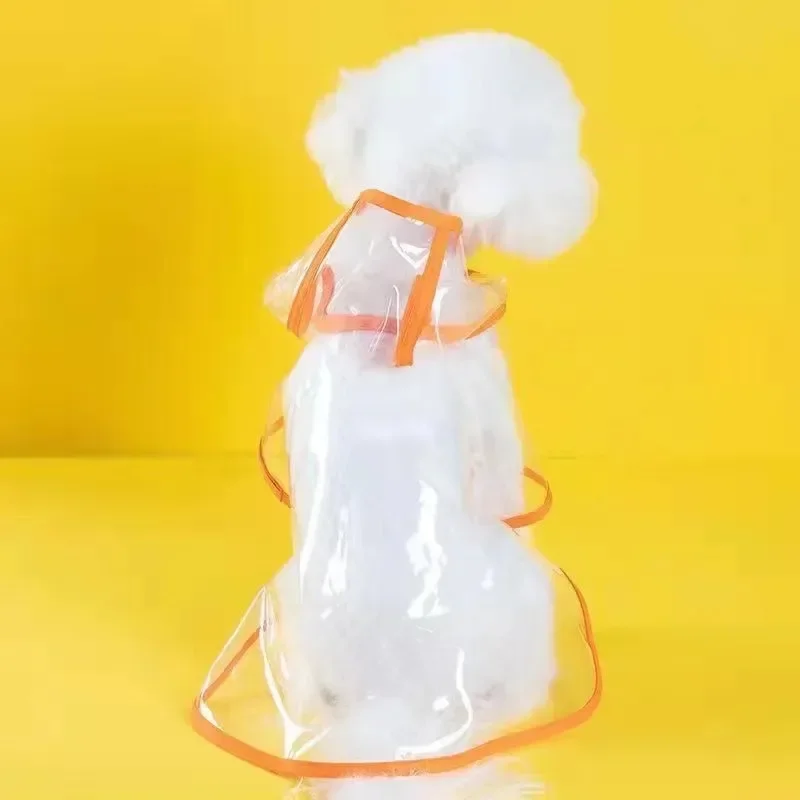 Ropa impermeable transparente para cachorros y perros, impermeable con capucha para mascotas, chaqueta impermeable, ropa de PVC suave, impermeable para perros pequeños, Poncho de lluvia para cachorros - imagen 5