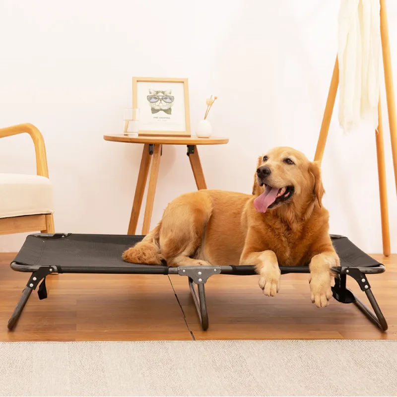 Cama antihumectante para perros, cama transpirable para perros grandes, plegable, para acampar y dormir, perrera colgante para el suelo - imagen 3