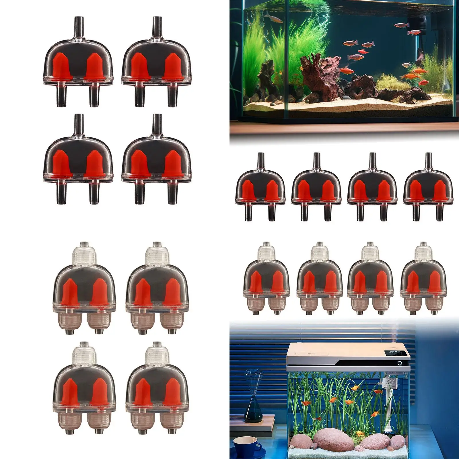 4x Aquarium Check Valves Non Return Check Valve for 4mm Tube