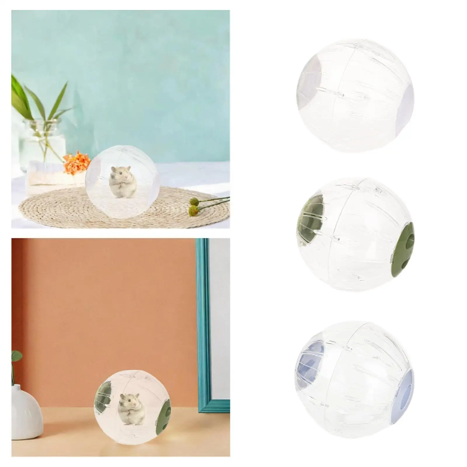 Hamster Ball Sports Ball, Breathable, Fun, Silent, Clear Running Wheel Cage Accessories for Hamsters Mice