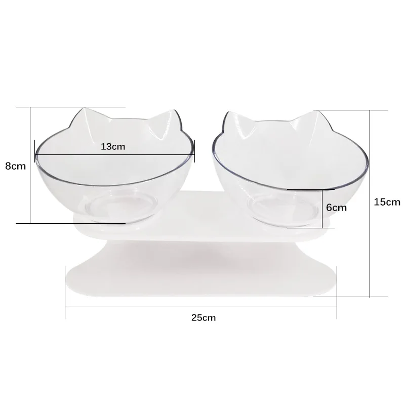 Cat Bowls, Cat Food Bowls Elevated Tilted, Anti Vomiting Kitty Bowl for Puppy and Bunny, Orthopedic for Indoor Cats - imagen 4