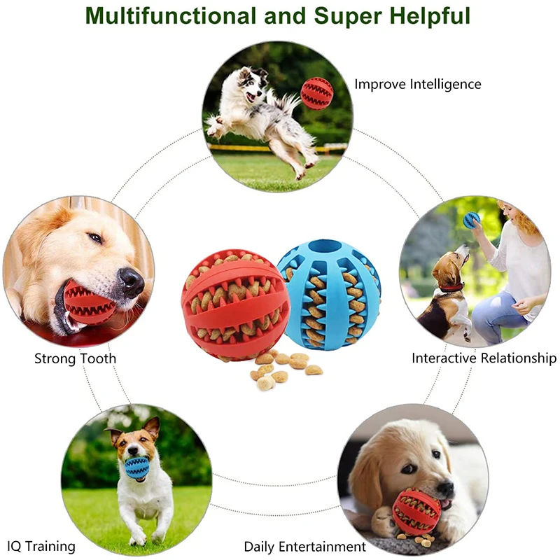 Pelota dispensadora de golosinas para perros - Juguete dental - imagen 4