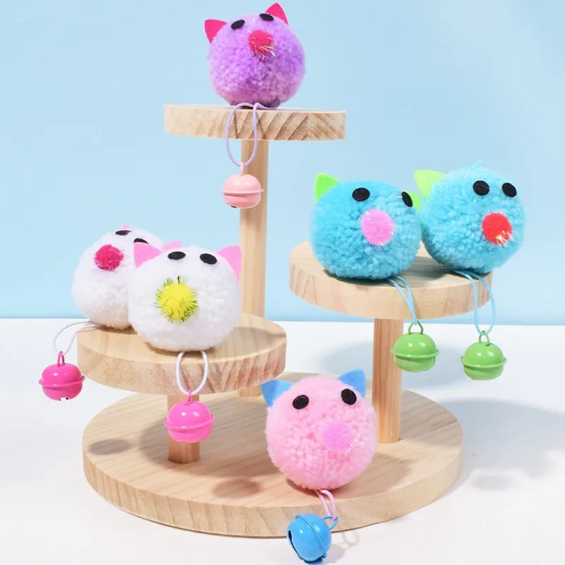 Juguete para gatos, ratón de peluche, juguetes interactivos para gatos, juguete para gatos con campana, bola de lana, ratón, juguetes para gatos, suministros para rascar mascotas - imagen 4