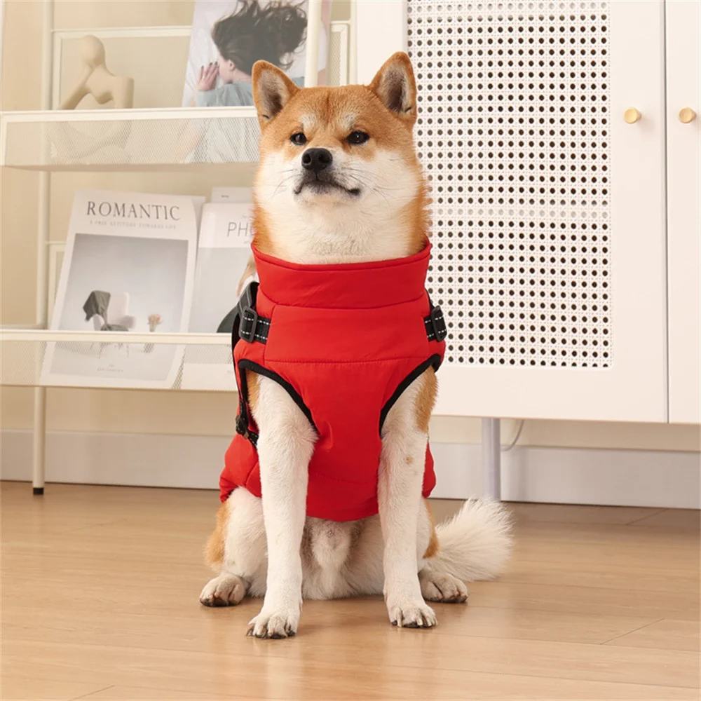 Chaleco impermeable con arnésreflectante para perros – Ropa de invierno - imagen 4