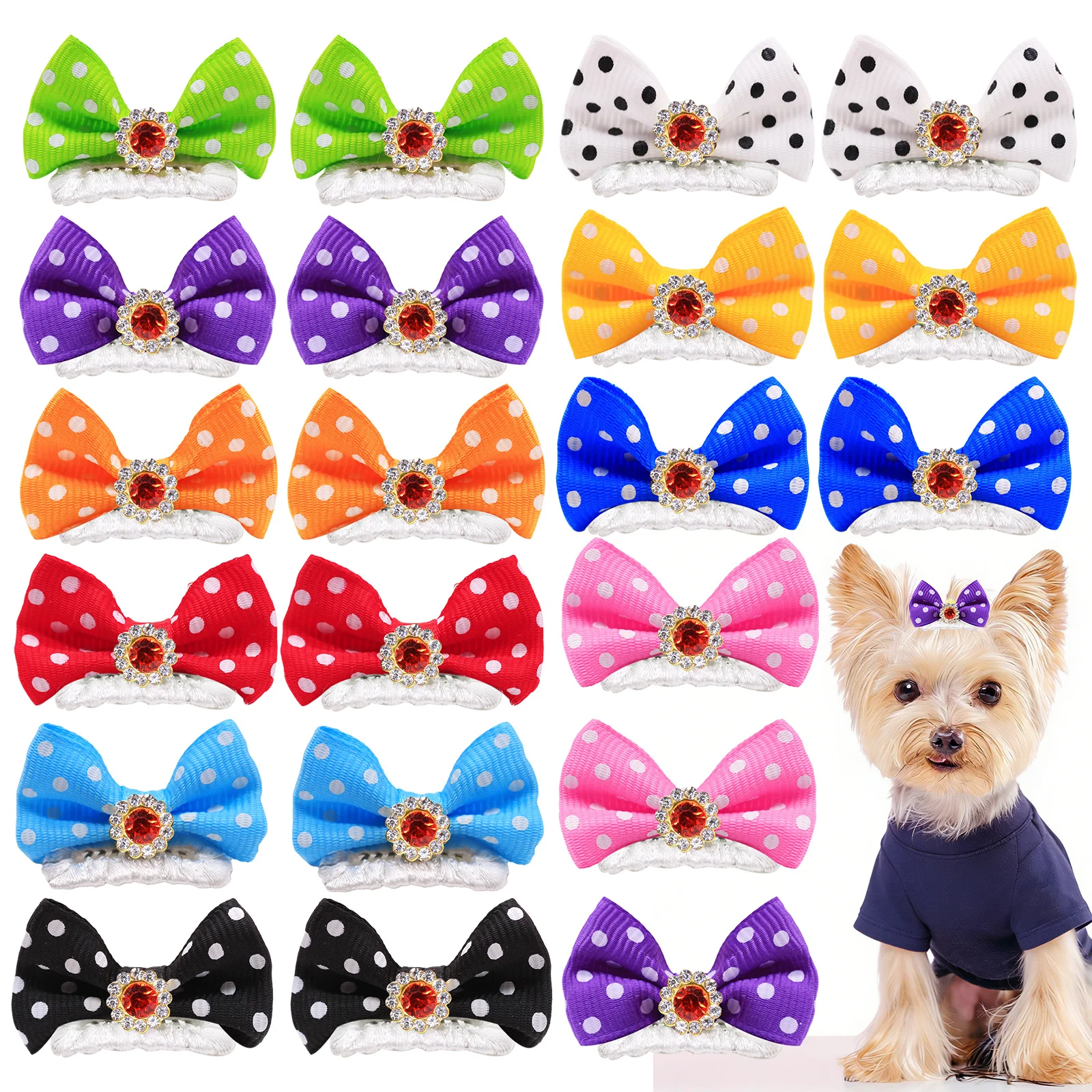 Lazos con pinza para perros - accesorios de moda hechos a mano