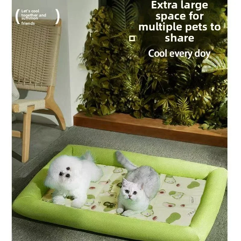Cama refrescante para cachorros, suministros de verano para perros, estera, accesorio para razas pequeñas, camas medianas y grandes para mascotas, sofá, manta, cestas, gatos esponjosos - imagen 2