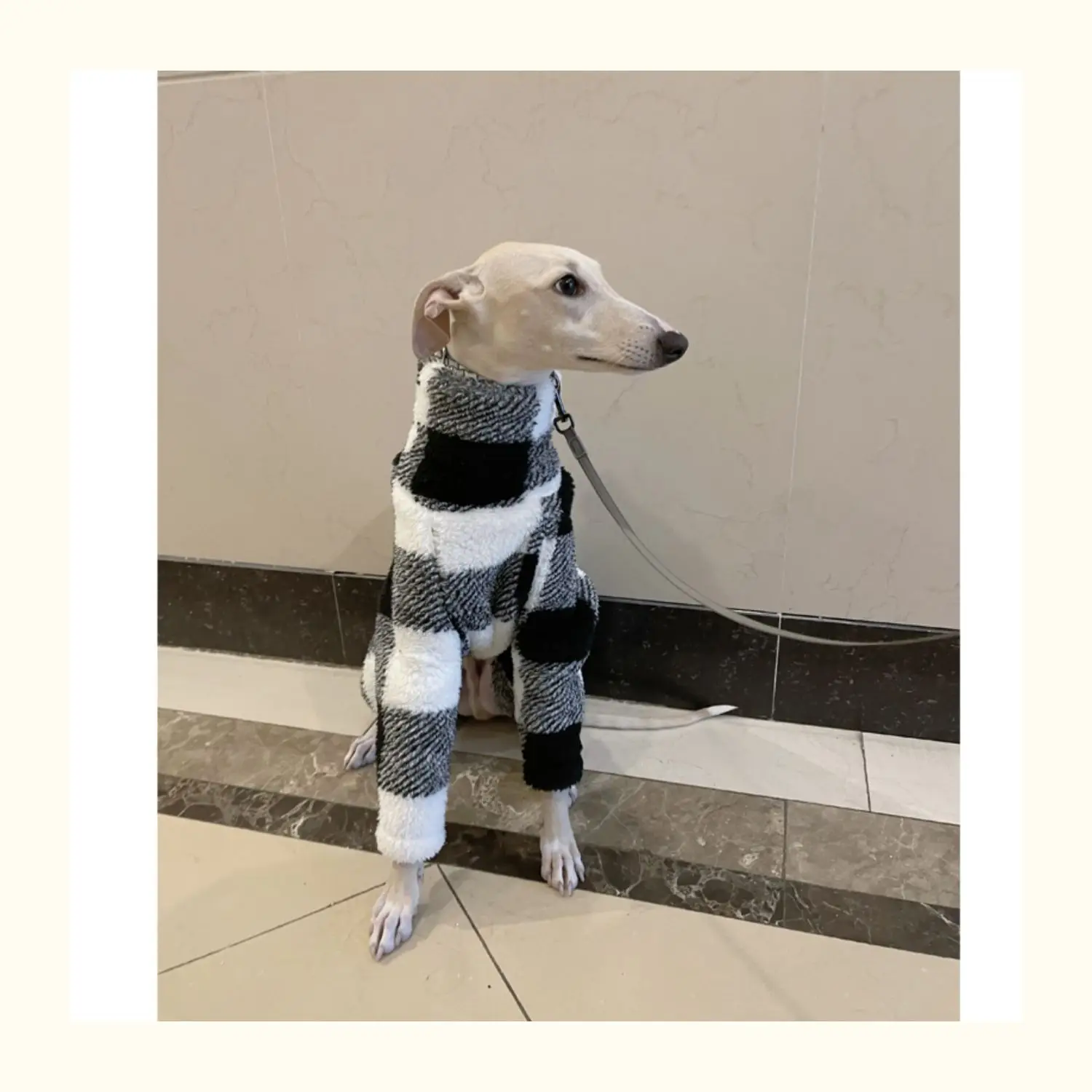 Ropa de terciopelo a cuadros de doble cara para cachorros, ropa cálida y suave para perros pequeños y medianos, adecuada para galgos/whippets en invierno - imagen 2