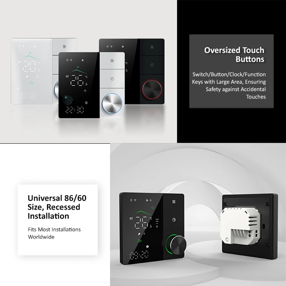 Termostato inteligente WiFi para el hogar, calefacción de suelo, caldera de Gas y agua, termostato de calefacción eléctrica, controlador de temperatura con perilla programable - imagen 4