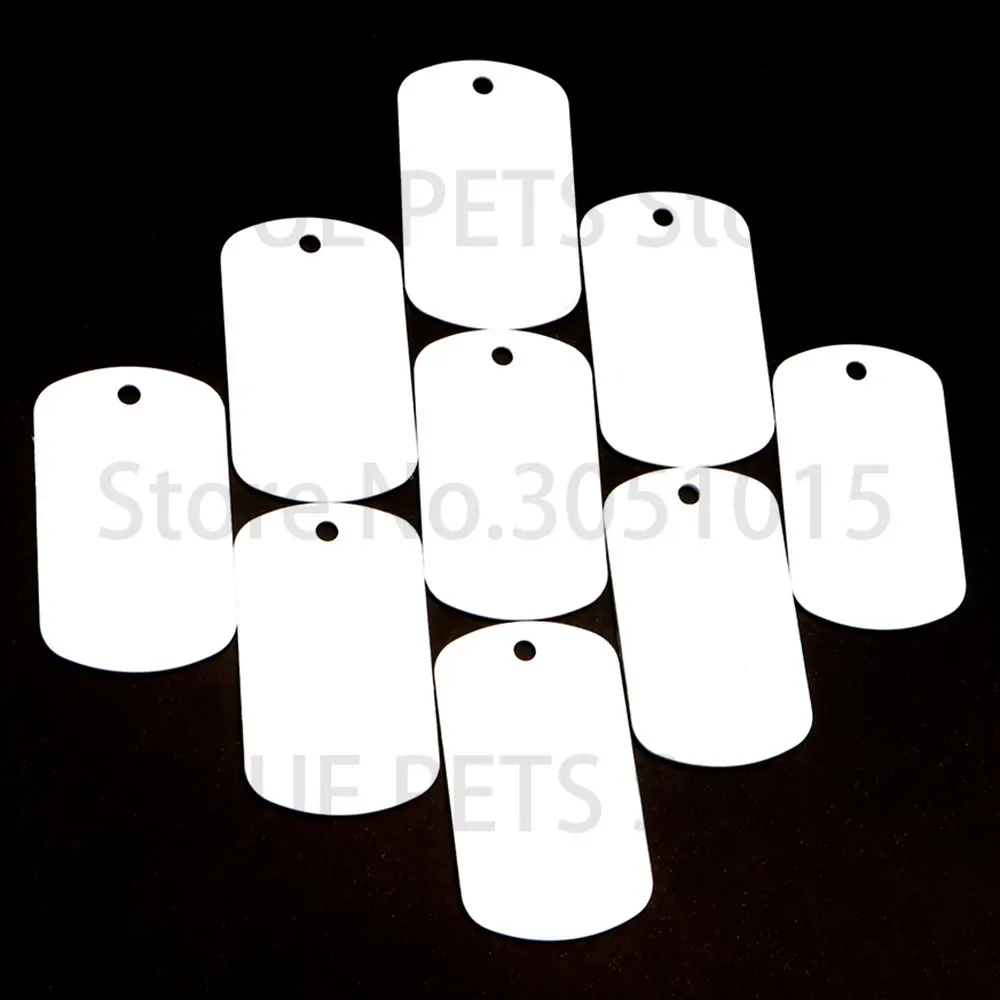 100 Uds. Colgantes de sublimación de mascotas con etiqueta de aluminio, impresión por transferencia de imágenes personalizadas, llaveros colgantes de gato personalizados, accesorios - imagen 3