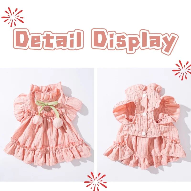 Vestido con tulipanes para perro y gato – Disfraz de verano para Chihuahua