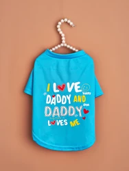 Camiseta con estampado de corazón para perro y gato – Día del Padre