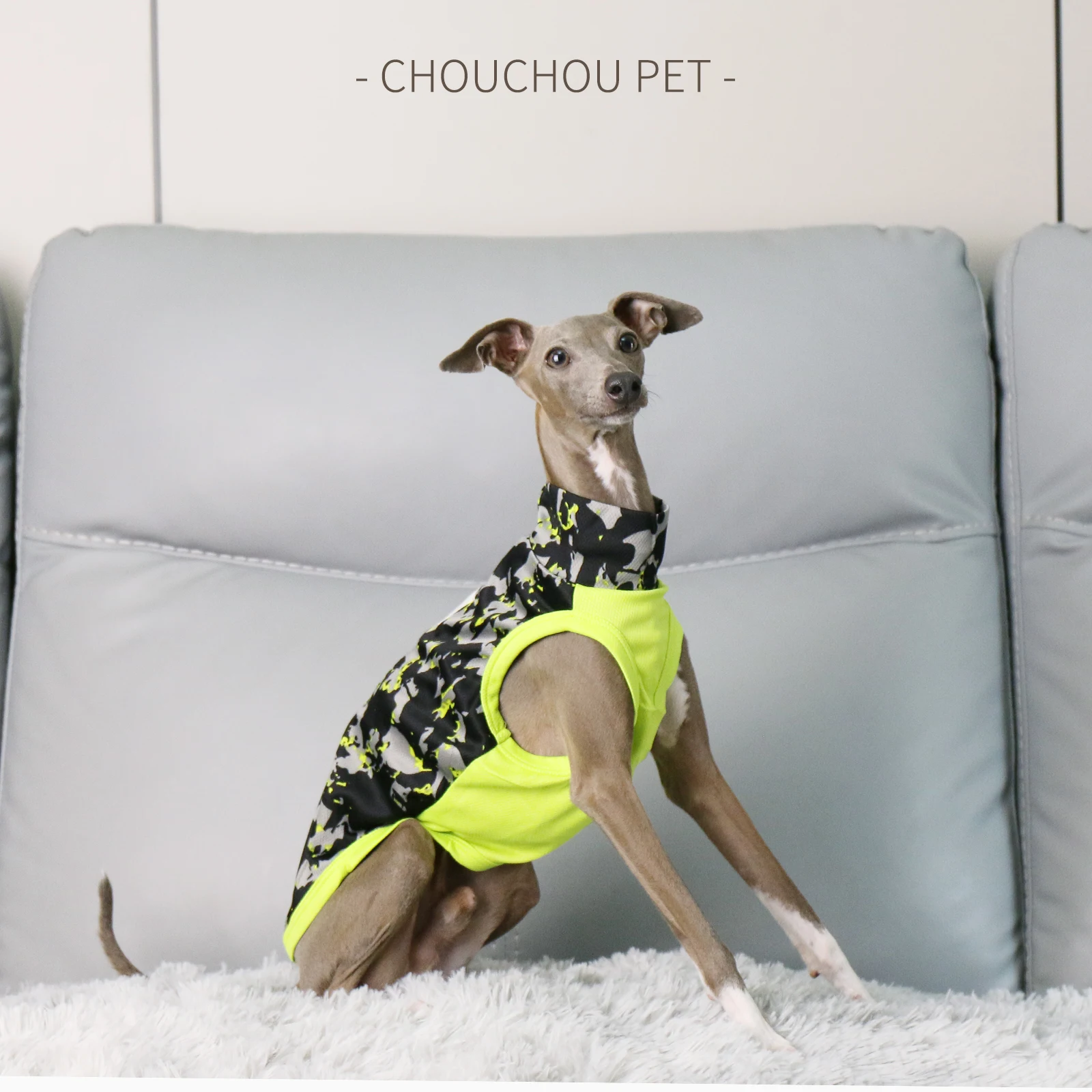 Chaleco de verano transpirable para mascotas, color de camuflaje a juego, protección solar ligera, ropa para perros, galgo italiano, Whippet, pequeño y mediano - imagen 5