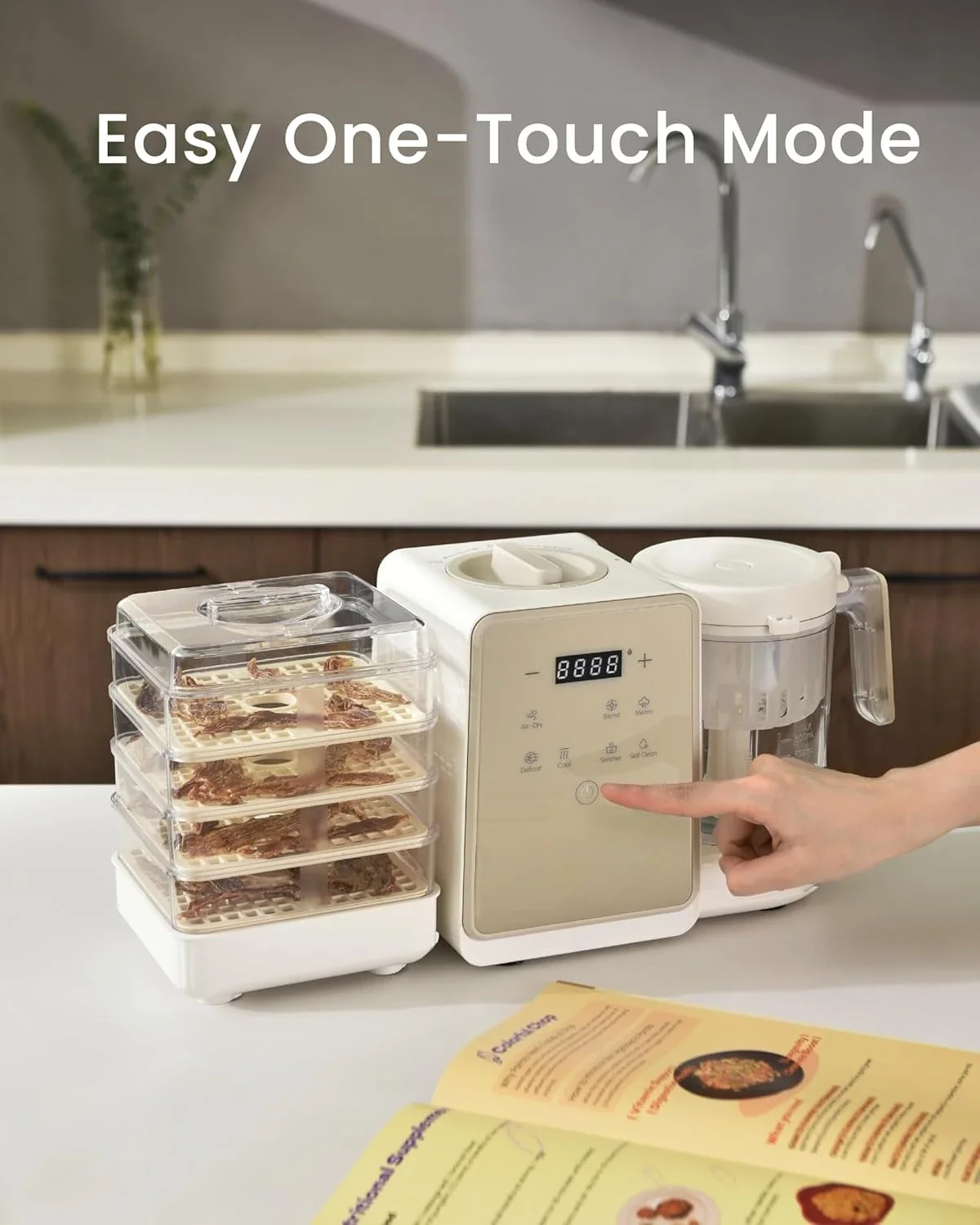 Máquina para hacer golosinas para mascotas, 10 tipos de golosinas y alimentos frescos caseros para perros, máquina de cocina 7 en 1 de 5,5 cuartos, comida húmeda para gatos, perros secos - imagen 4