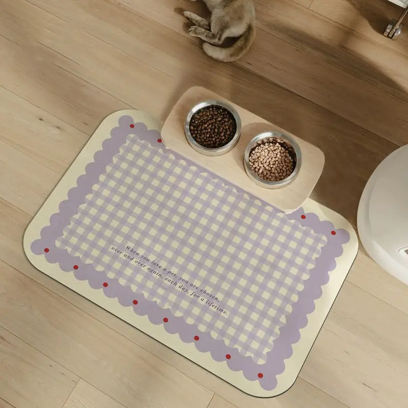 Alfombrilla de comida de barro para mascotas, antideslizante, absorbente de agua, antifugas, Universal - imagen 2