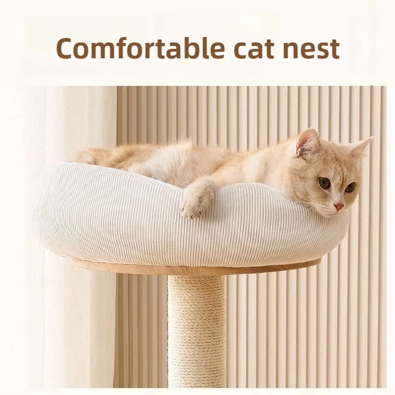Árbol para gatos de madera maciza, torre creativa para gatos, rascador para gatitos, muebles de juguete, cama para gatos, accesorios para árboles, suministros de entrenamiento para gatos - imagen 3