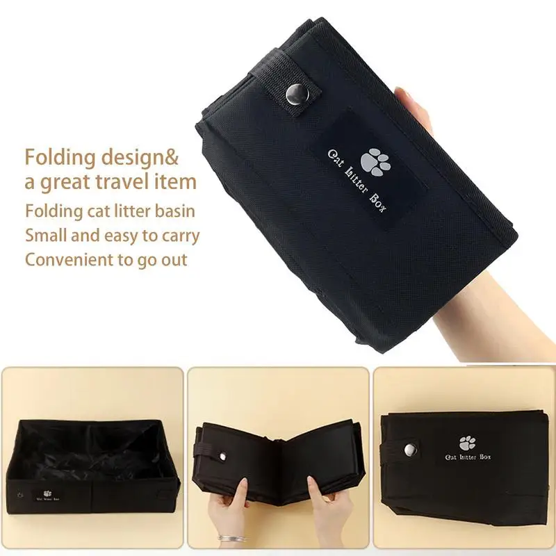 Caja de arena plegable portátil para mascotas, inodoro para perros, orinal para gatos, impermeable, para exteriores - imagen 4