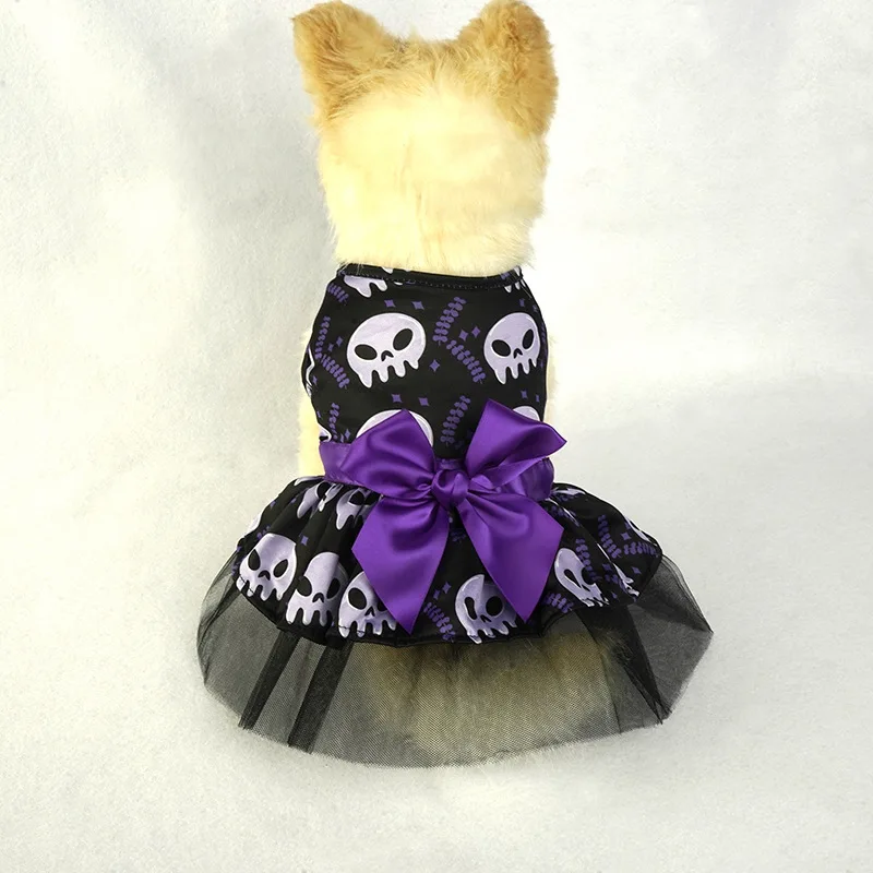 Vestido de Halloween para perro, traje de fiesta de calabaza para razas pequeñas y medianas, artículo caliente de Pomerania - imagen 4