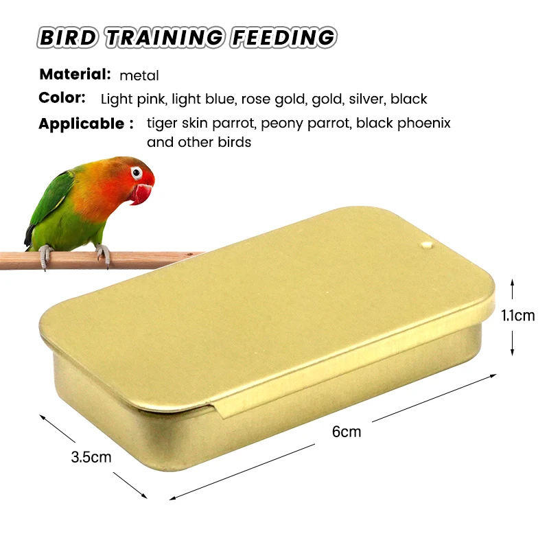 Comedero de mano para alimentación de aves, Mini caja de alimentación de varios colores, tarro de comida para entrenamiento de aves, juguete interactivo para entrenamiento del crecimiento de aves, 1 ud. - imagen 4