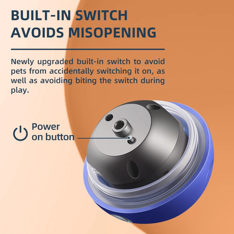 Nueva pelota de juguete móvil automática para perros, pelota de juguete interactiva para masticar con USB inteligente para saltar, juguetes para cachorros, regalo - imagen 3