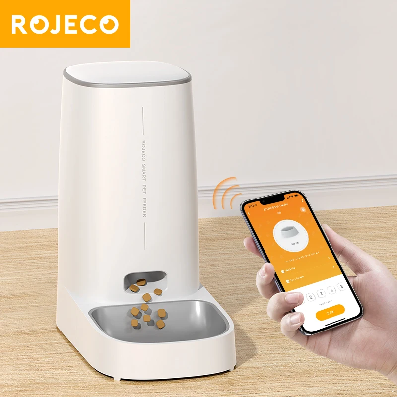 Comedero automático con WiFi para gatos y perros - control remoto
