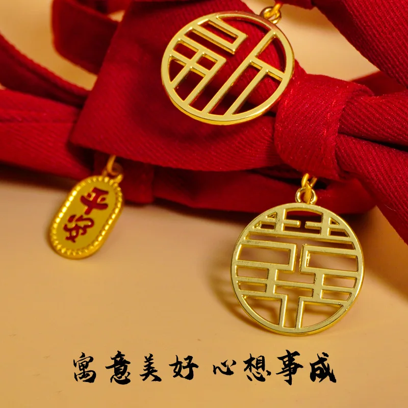 Collar para mascotas, pajarita roja de doble felicidad, accesorios para mascotas, Collar, pajarita para perros y gatos - imagen 2