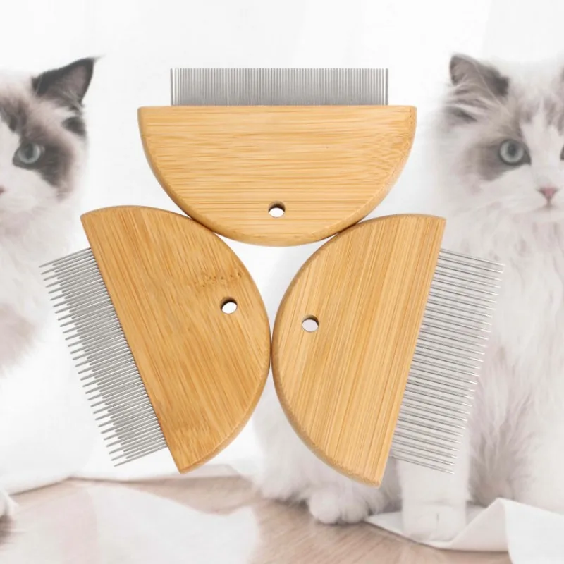 Peine para gatos, removedor de pelo para gatos, peines densos de madera para gatos, limpieza de barbilla negra, cepillo para el pelo de la boca, peine de masaje para gatitos, productos para mascotas - imagen 3