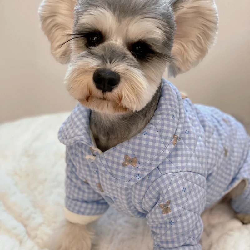 Chaqueta para perro, ropa cálida para cachorros, abrigo para mascotas de cuatro patas, ropa acolchada de algodón grueso, pijamas para el hogar para Chihuahua Yorkshire - imagen 5