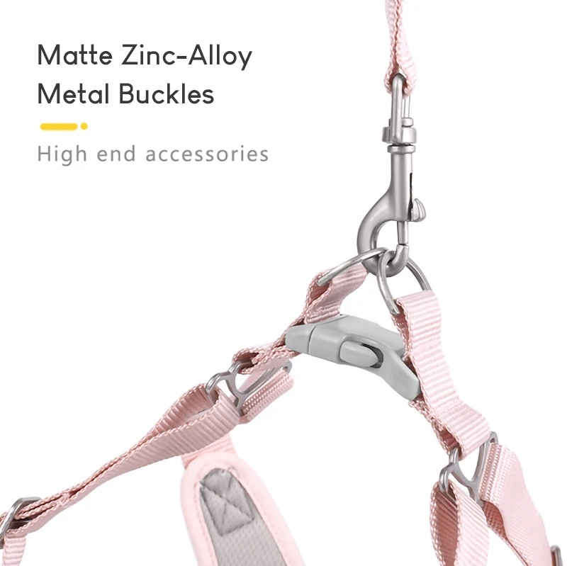 Arnés para perros pequeños en forma de X, conjunto de arnés y correa para perros Macaron de verano, transpirable, sin estrangulamiento, sin tirar, chaleco para cachorros, arnés para Yorkies - imagen 4